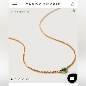 Monica Vinader Siren Mini Nugget Necklace Adjustable 46cm/18'